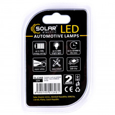 LED автолампа Solar 12V T10 W2.1x9.5d 10SMD white, 2шт SL1348