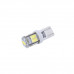 LED автолампа Solar 12V T10 W2.1x9.5d 9SMD white, 2шт