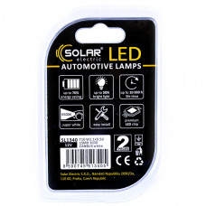 LED автолампа Solar 12V T10 W2.1x9.5d 1SMD white, 2шт SL1340
