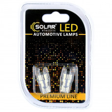 LED автолампа Solar 12V T10 W2.1x9.5d white, 2шт