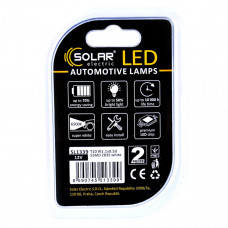 LED автолампа Solar 12V T10 W2.1x9.5d 5SMD white, 2шт