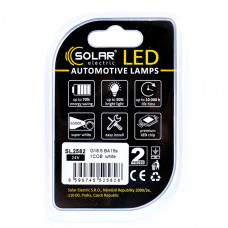 LED автолампа Solar 24V G18.5 BA15s white, 2шт