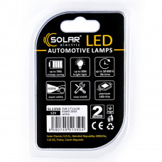 LED автолампа Solar 12V SV8.5 T11x36 6SMD white, 2шт