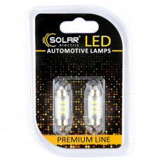 LED автолампа Solar 12V SV8.5 T11x36 6SMD white, 2шт SL1350