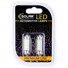 LED автолампа Solar 12V SV8.5 T11x39 4SMD white, 2шт