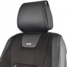Комплект, 3D чохли для передніх сидінь BELTEX Montana, black-red 2шт