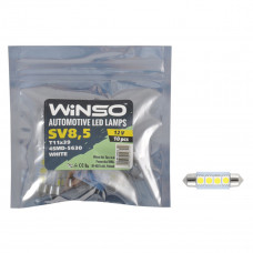 Автолампа Winso LED 12V SMD SV8.5 T11x39 4LEDS 5630 white 10шт Автолампа Winso LED 12V SMD SV8.5 T11x39 4LEDS 5630 white 10шт