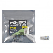 Автолампа Winso LED 12V SMD T10 W2.1x9.5d, 10шт 127310