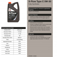Моторне масло Comma X-FLOW TYPE C 5W-30 199л