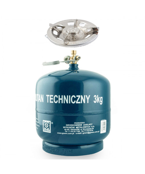 Газовий балон GZWM з пальником K-630 (конфоркою), 7,2л