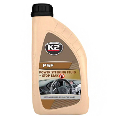 Гідравлічна рідина K2 Power Steering Fluid+Stop Leak 1л