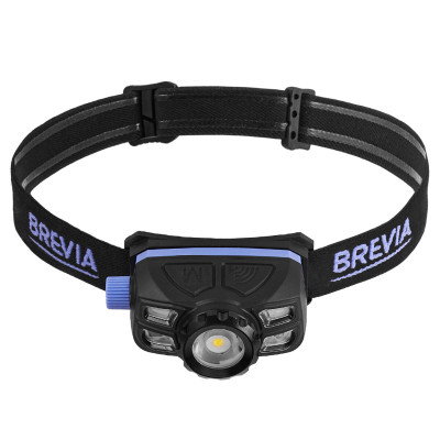 Ліхтар налобний Brevia 400Lm, 5W LED, Zoom, Sensor, 1400mAh IP65