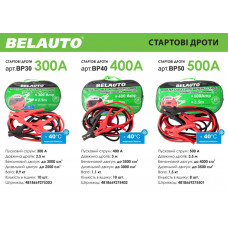 Провода-прикурювачі Белавто 400A, 3м BP40