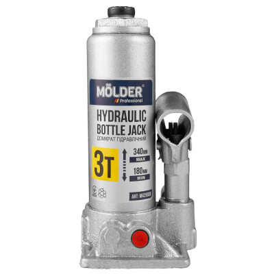 Домкрат гідравлічний пляшковий Molder 3т 180-340мм у кейсі
