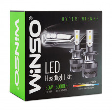 Автолампа Winso LED H1 12/24V 50Вт 5000Лм 6500K CSP3570 2шт