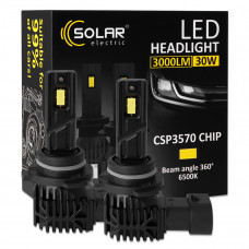 Автолампа Solar LED HB4(9006) 12/24V 30W 3000Lm 6500K CSP3570 2шт