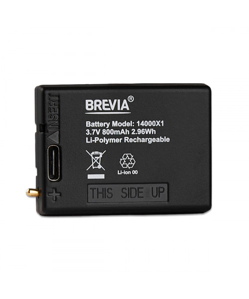 Акумулятор Brevia 3.7V 800mAh Li-polymer з Type-C для налобних ліхтарів