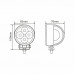 Фара світлодіодна Brevia EPISTAR Flood 10-30V, 12W (4x3W), 880Lm, 1шт