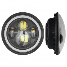 Фара світлодіодна Brevia 60W (4x5W ETI+DRL), 4800Lm/2160Lm, 6000K, 177x70мм 1шт