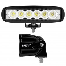 Фара світлодіодна Brevia EPISTAR Flood 10-30V, 18W (6x3W), 1320Lm, 1шт