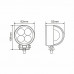 Фара світлодіодна Brevia ERISTAR 4D Spot 10-30V, 12W (4x3W), 880Lm, 1шт