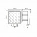 Фара світлодіодна Winso Pro EPISTAR white точковий 10-30V, 48W (16x3W), 1шт
