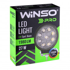Фара світлодіодна Winso Pro EPISTAR точковий 10-30V, 27W (9x3W), 1шт