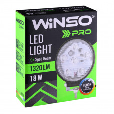 Фара світлодіодна Winso Pro EPISTAR точковий 10-30V, 18W (6x3W), 1шт