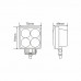 Фара світлодіодна Winso Pro EPISTAR 4D точковий 10-30V, 12W (4x3W), 1шт