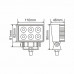 Фара світлодіодна Winso Pro EPISTAR white точковий 10-30V, 18W (6x3W), 1шт
