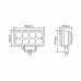 Фара світлодіодна Winso Pro EPISTAR 4D точковий 10-30V, 24W (8x3W), 1шт