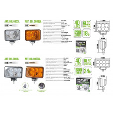 Автолампа світлодіодна Belauto Epistar Spot Amber LED (8*3w)