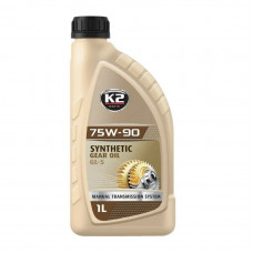 Трансмісійне масло K2 Synthetic Gear Oil GL-5 75W-90 1л