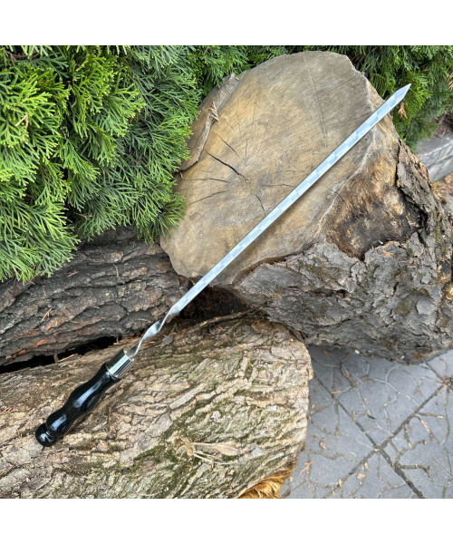 Шампур Mzavod з дерев'яною ручкою 630х12х3мм чорний