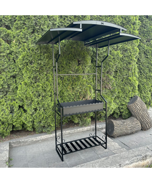 Мангал Mzavod Зевс на 12 шампурів 3мм з дахом Мангал Mzavod Зевс на 12 шампурів 3мм з дахом