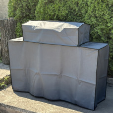 Чохол Mzavod для мангалу-барбекю Геліос на 15 шампурів сірий