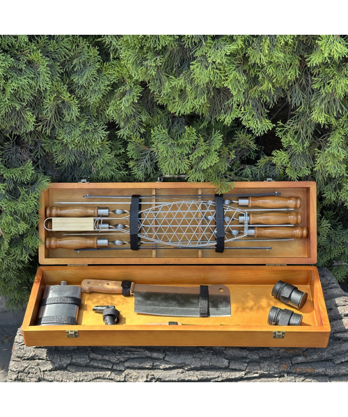 Подарунковий набір Mzavod Майстер BBQ світлий Подарунковий набір Mzavod Майстер BBQ світлий