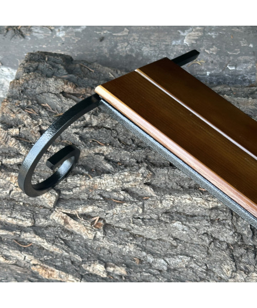 Передня полиця Mzavod для мангалу Зевс на 12 шампурів темне дерево