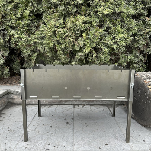 Розбірний мангал Mzavod Турист на 8 шампурів 0.8мм Розбірний мангал Mzavod Турист на 8 шампурів 0.8мм