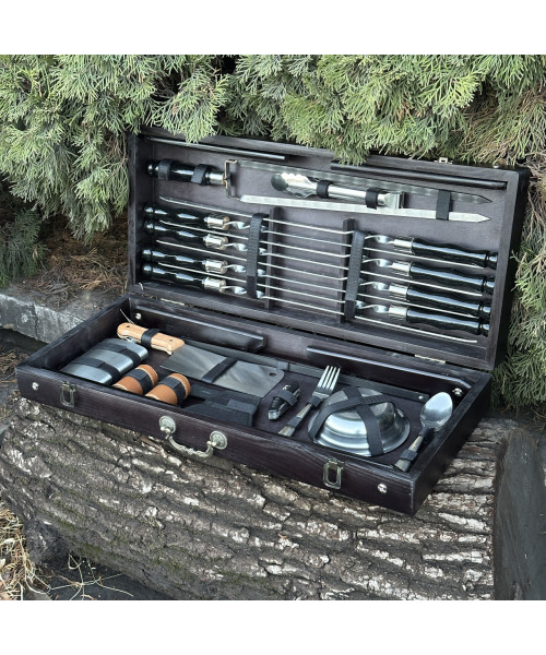 Подарунковий набір Mzavod Пікнік кейс-столик чорний Подарунковий набір Mzavod Пікнік кейс-столик чорний