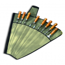 Набір шампурів Ліра 6/1/1 світла ручка в зеленому чохлі