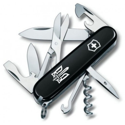 Складаний ніж Victorinox CLIMBER UKRAINE Тризуб ОУН біл. 1.3703.3_T0300u