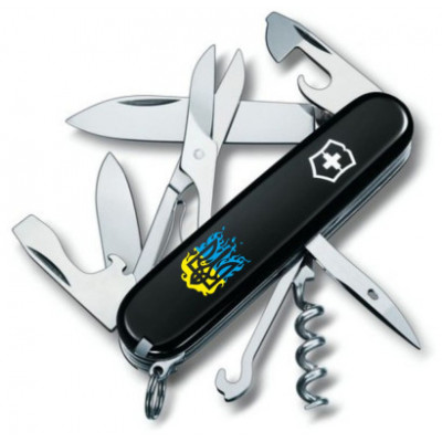 Складаний ніж Victorinox CLIMBER UKRAINE вогняний Тризуб 1.3703.3_T0316u