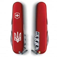 Складаний ніж Victorinox SPARTAN UKRAINE Тризуб білий 1.3603_T0010u