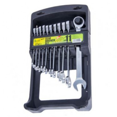Набір гайкових ключів із тріскачкою Alloid НК-2081-11 (10) 11 предметів(НК-2081-11 (10))
