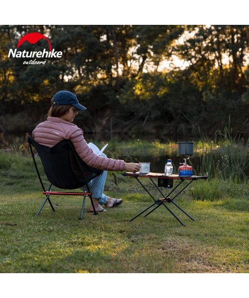 Розкладний стіл полегшений Naturehike NH19Z027-Z, сітка/ алюміній, чорний