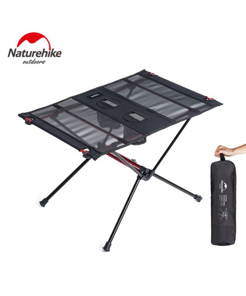 Розкладний стіл полегшений Naturehike NH19Z027-Z, сітка/ алюміній, чорний
