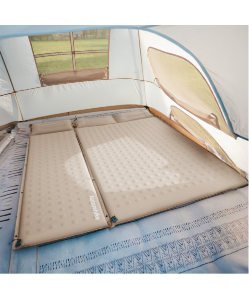 Килимок надувний із подушкою двомісний Naturehike CNK2550WS025, 30 мм, зелений Килимок надувний із подушкою двомісний Naturehike CNK2550WS025, 30 мм, зелений