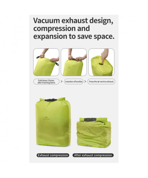 Гермомішок Naturehike CNK2550XB012, 8 л, білий