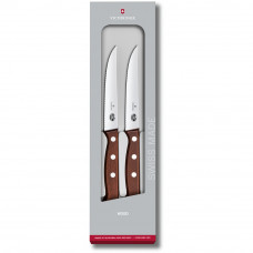 Набор кухонный Wood Steak Set 2 ножа 12см волн. с дерев. ручкой (GB)